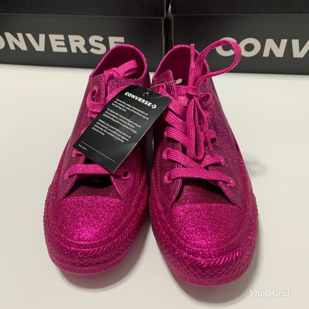 Converse Chuck Taylor All Star Lo Glitter Sneaker - Picture 9 of 12